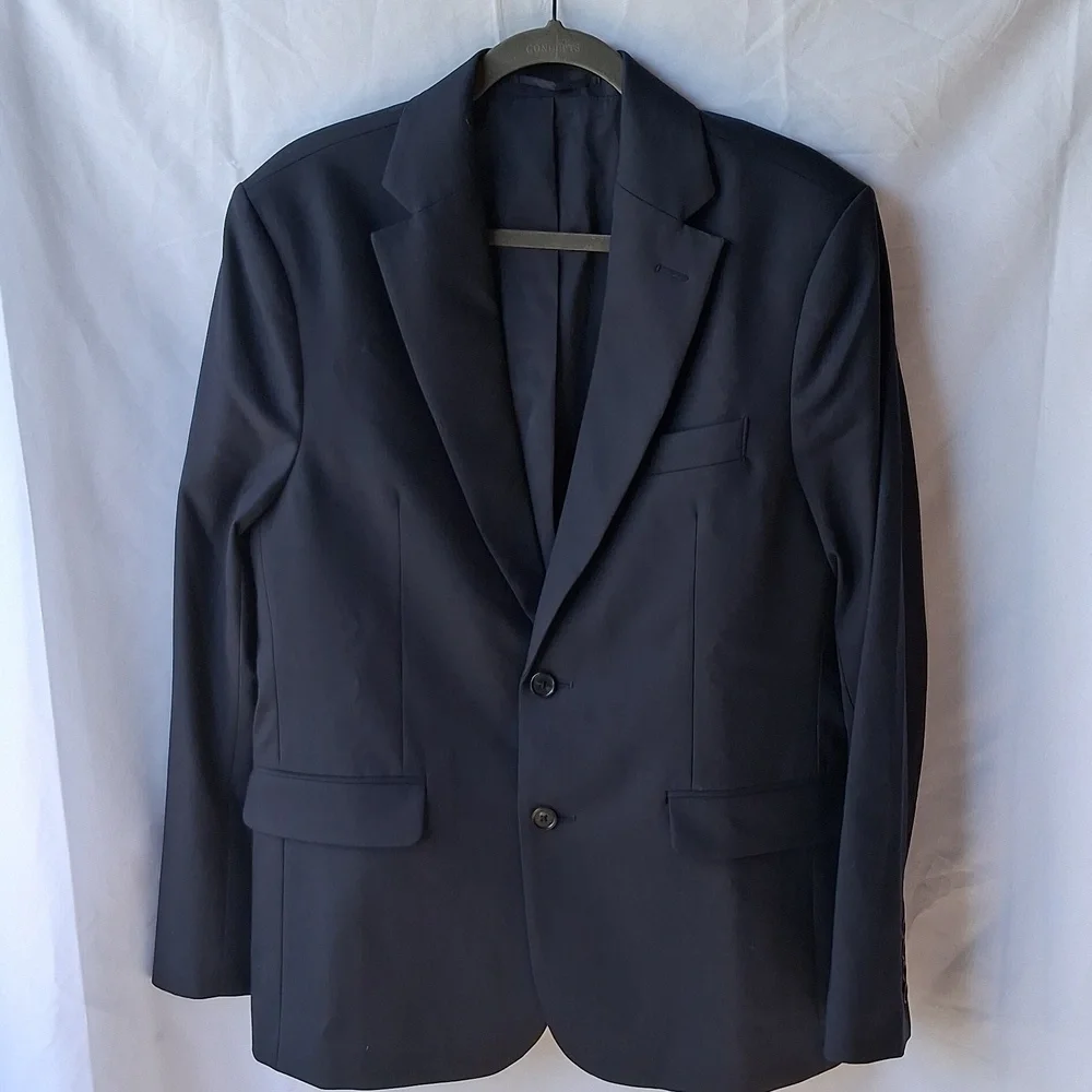Quince Stretch Wool Blazer Navy  Premium Italian Wool S